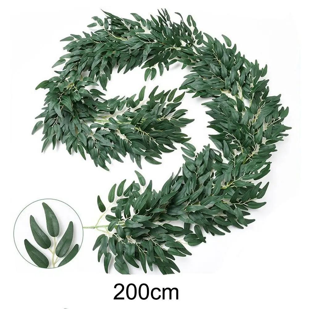 6.5ft Realistic Artificial Willow For Leaf Garland - Perfect For Weddings Perfect For Home & Holiday Decor, Wall Hanging