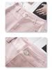 Pink High-Waisted Wide-Leg Micro-Flare Jeans for Women - 2025 Spring/Summer Collection