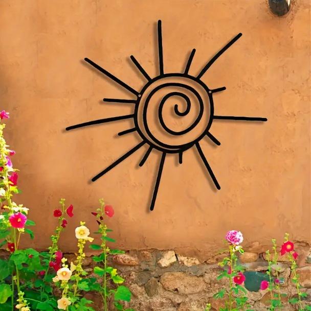 Bohemian Sunrise Metal Sun Wall Art Custom Size (Contact Us)