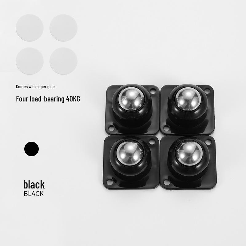 Universal Silent Swivel Chair Caster – Small Adhesive Roller Wheels