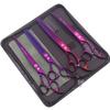 Dog Grooming Scissors Pink 7.5" 8" Pet Hairdressing Scissors Japan Stainless Dog Curved Scissors Thinning Shears Chunker Z3005