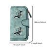 Fashionable Long Wallet with Polar Orca and Water Splash Art Print Design Eye Catching Multifunctional Portable Coin Purse with Clasp Large Capacity
