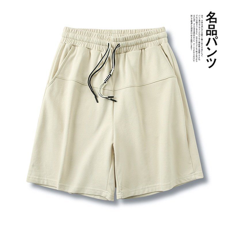 Men's Summer Trendy Brand Loose Casual Sports Shorts, Export Surplus for Europe and America, Made of Terry Cotton, Straight-Cut Five-Point Shorts