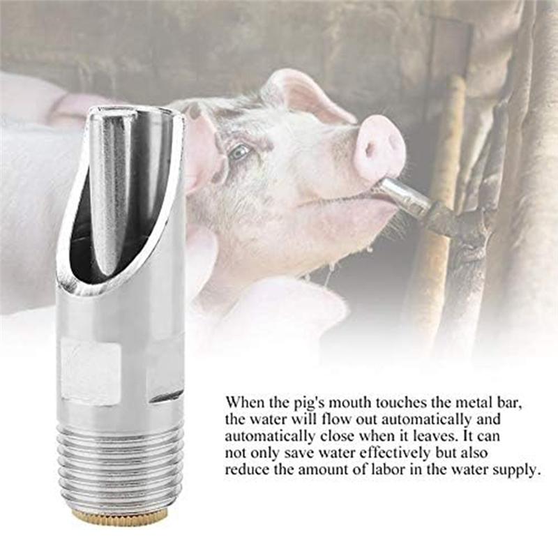 Sow Nipple Drinker, Piglet Drinker, Animal Drinker, Feeder, Farm Set Easy Install Easy To Use ,10 PCS