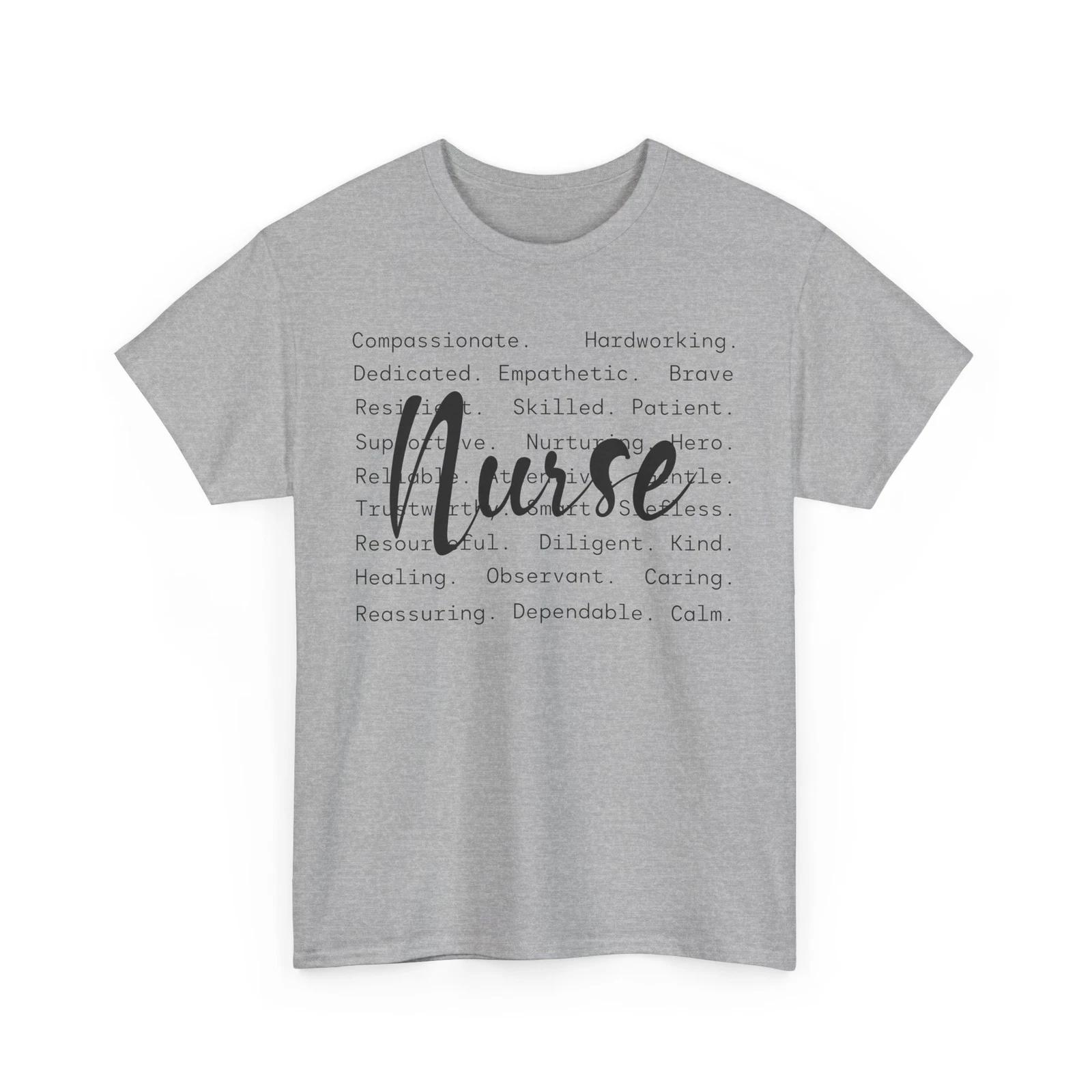 

Strong, Caring, Nurse T-Shirt | RN Motivational Tee | Healthcare Gift 4XL