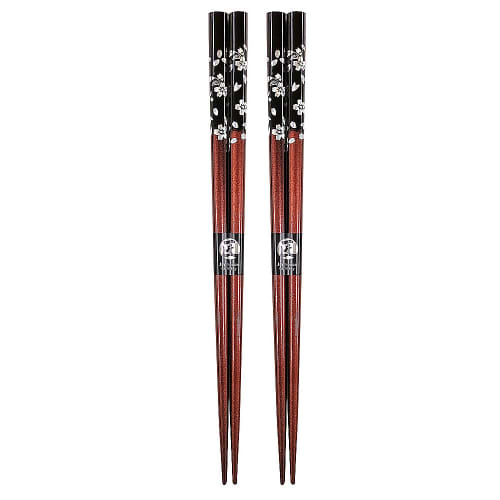 Pair of Silver Cherry Blossom Chopsticks, Unisex, with Designed Paulownia Wood Box and Gift Wrapping. Perfect for 60th Birthdays, Gifts for Grandparen