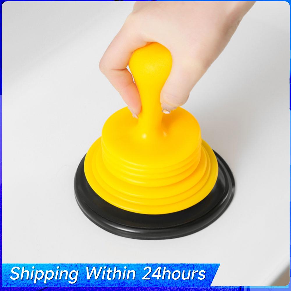 Manual Drain Suction Cup Anti Blocking Plunger Suction Bowl Mini Wave Plunger for Kitchen Shower Toilet China Mainland