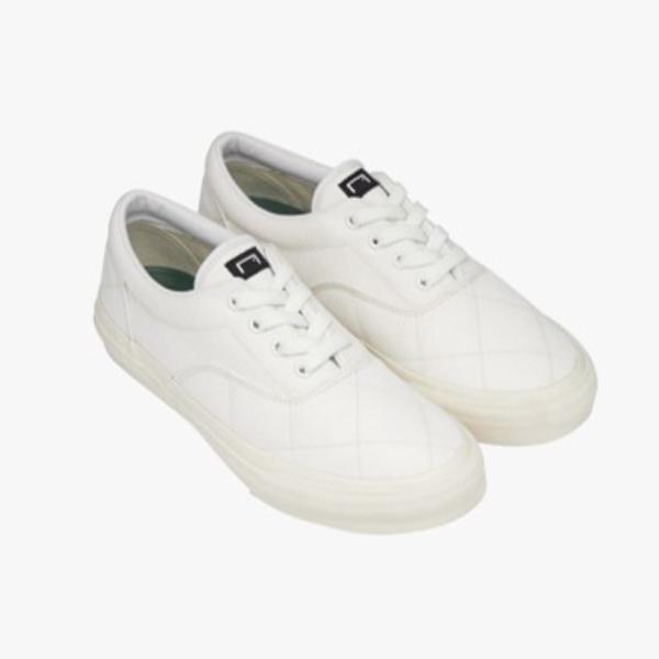 Goal Studio Quilted Classic Sneakers-White-G2XSN101