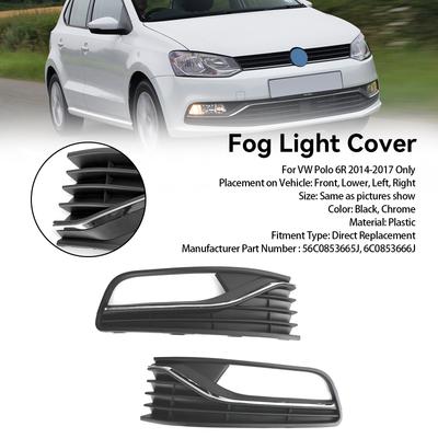 Paar Nebelscheinwerferabdeckung Kühlergrill Kühlergrill passend für VW Polo 6R 2014-2017