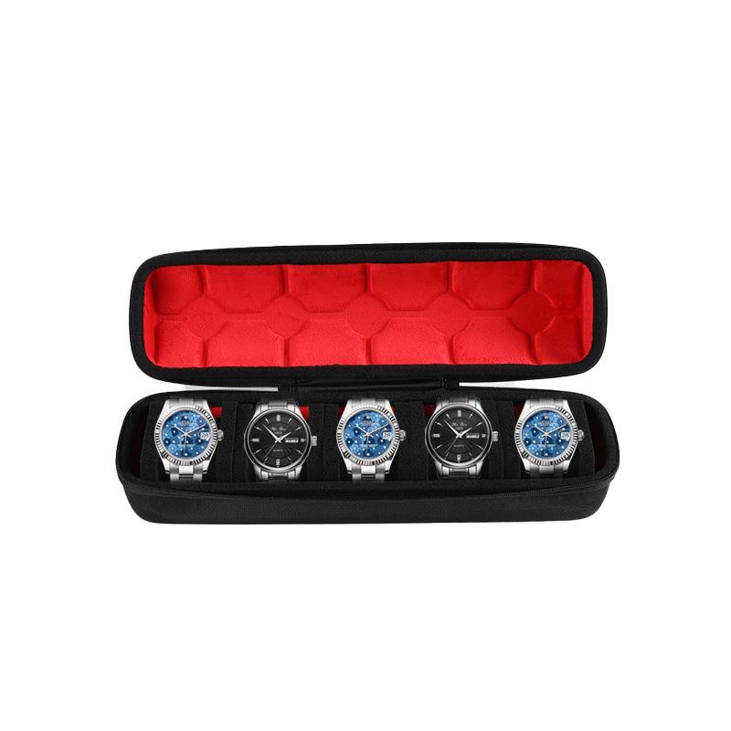 Watch Box Organizer for Men,Watch Travel Case Portable Storage Watch Display Holder for Wristwatches with anti-Move Watch Pillow
