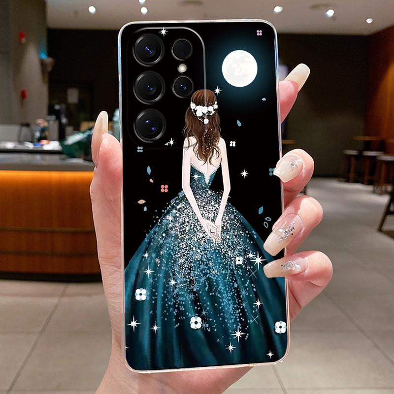 Bag Clear Case For New Hot Samsung Galaxy S26 Ultra S26 edge S 26 Plus Cover Luxury Pretty Butterfly Flower Soft TPU Phone Cases