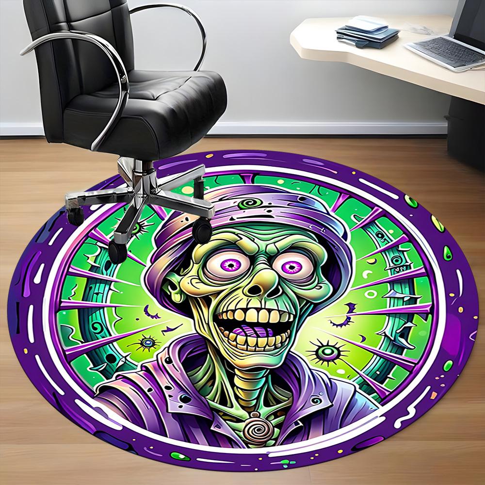 1 Stück Zombie-Kunstwerk Stuhl Teppich für Büro, Rutschfest, Weich und Langlebig Freizeit Teppich, Perfekt für Büro, Wohnzimmer yy251103154