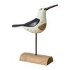 Modern Rustic Wooden Bird Figurine Handcrafted Decorative Sea Bird Statue Creative Bird Sculpture Indoor Decoration