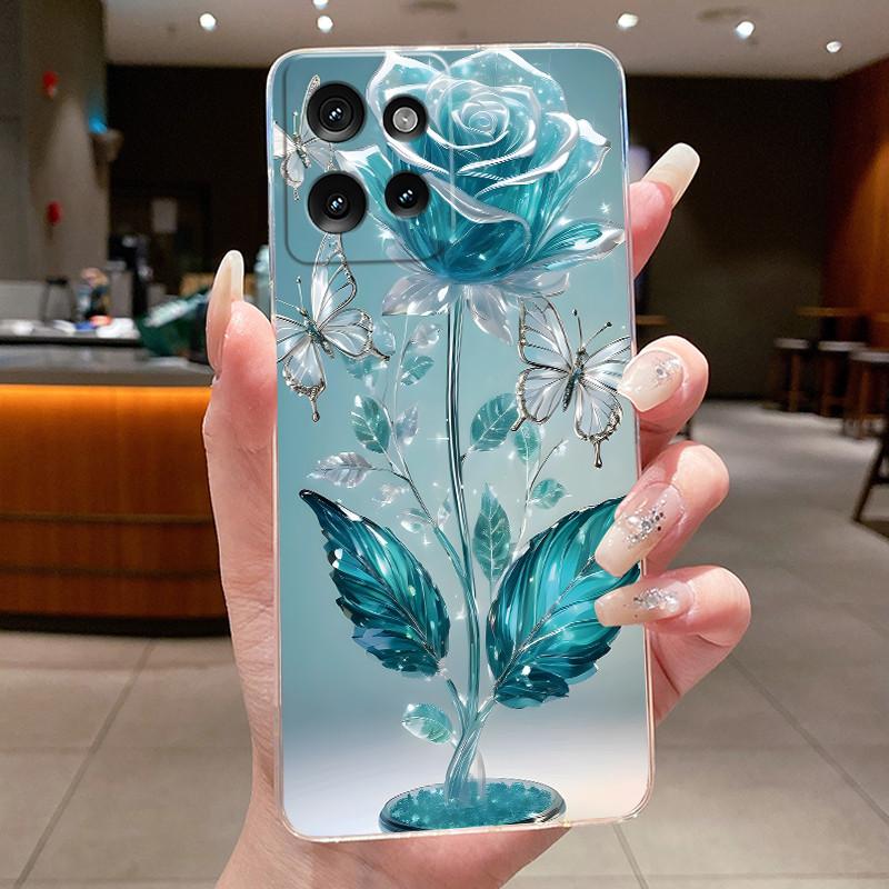 Case For Motorola Edge 50/Edge50 Neo/Moto S50/Edge 50 Pro Capa Flower Butterfly Protective Shell Soft Silicone TPU Phone Cover