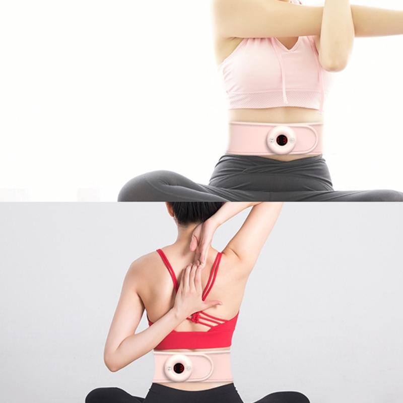 Rechargeable Heating Massage Belt With Quiet Operation Multiple Mode For Office Travel Home Use Comfortable Design