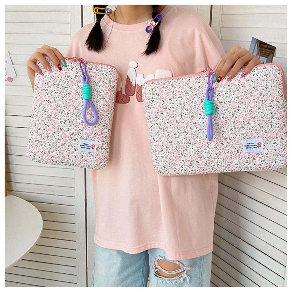 Puffy Tablet Protective Case Flower Pattern Computer Storage Bag Laptop Notebook Case  Business