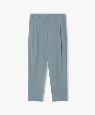 LIBERCLASSY [26Ss] Lmm23703 Blue Tapered Fit Single-Pleat Hidden Elastic Waist Pants