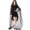 Halloween Ghost Bride Dress Costume, Evil Dark Vampire Doll Cape