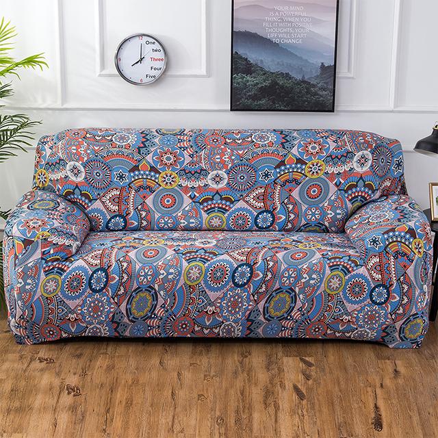 1 /2 /3 /4 Seater Printing Elastic Living Sofa Covers Used For Living Room Area Sofa Cover Corner Couch Cover Slipcover Armchair Protector Decorate