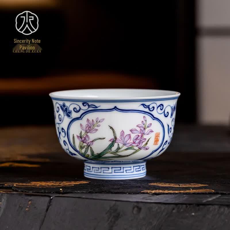 Cheng De Xuan Jingdezhen Doucai Hand-Painted Master Tea Cup