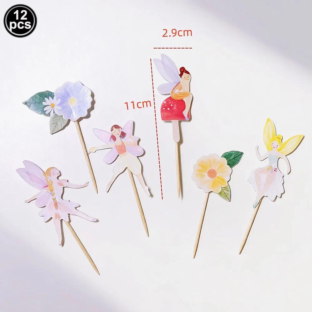 Pink Butterfly Flower Fairy Theme Disposable Tableware Plates Cups Napkins Girls Birthday Party Wedding Baby Shower Decor