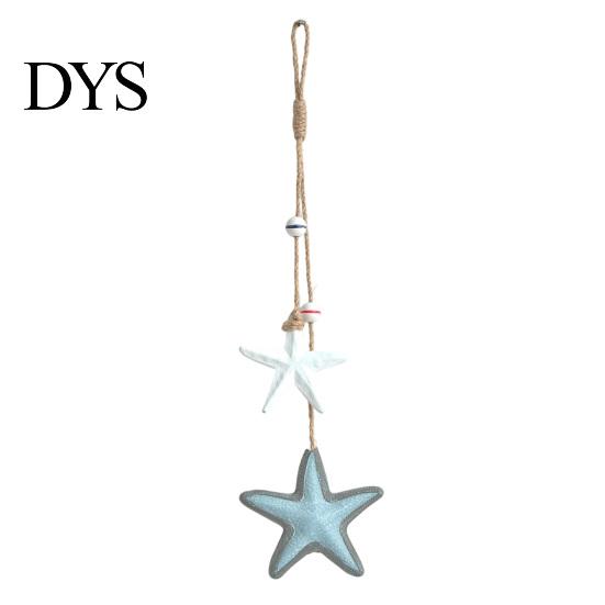 Hanging Sea Creature Display Mediterranean Nautical Wall Decor, Handcrafted Wooden Ocean Style Ornaments, Decorative Pendants with Animal Cotton Rope