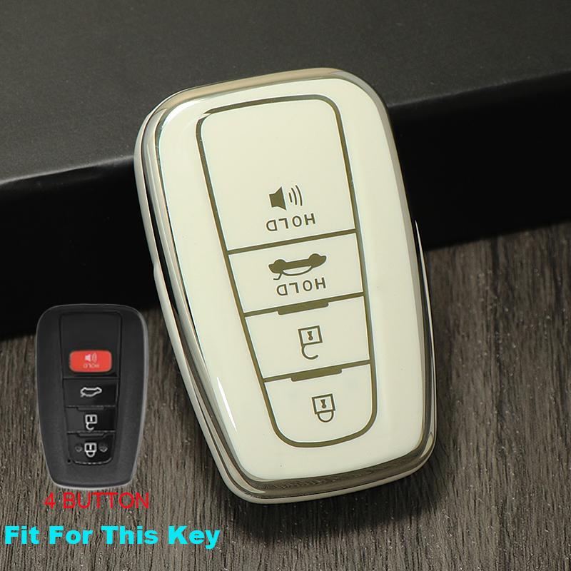 TPU for Toyota Prius 20 RAV4 Camry 70 CHR C-HR Corolla 2018 2019 2020 Car Remote Key Cover Fob Case Accessories Keychain