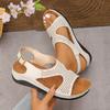 Fashion Women Wedges Retro Sandals 2025 New Woman Breathable Hollow Low Platform Sandals Fashion Summer Casual Shoes Zapatos De Mujer
