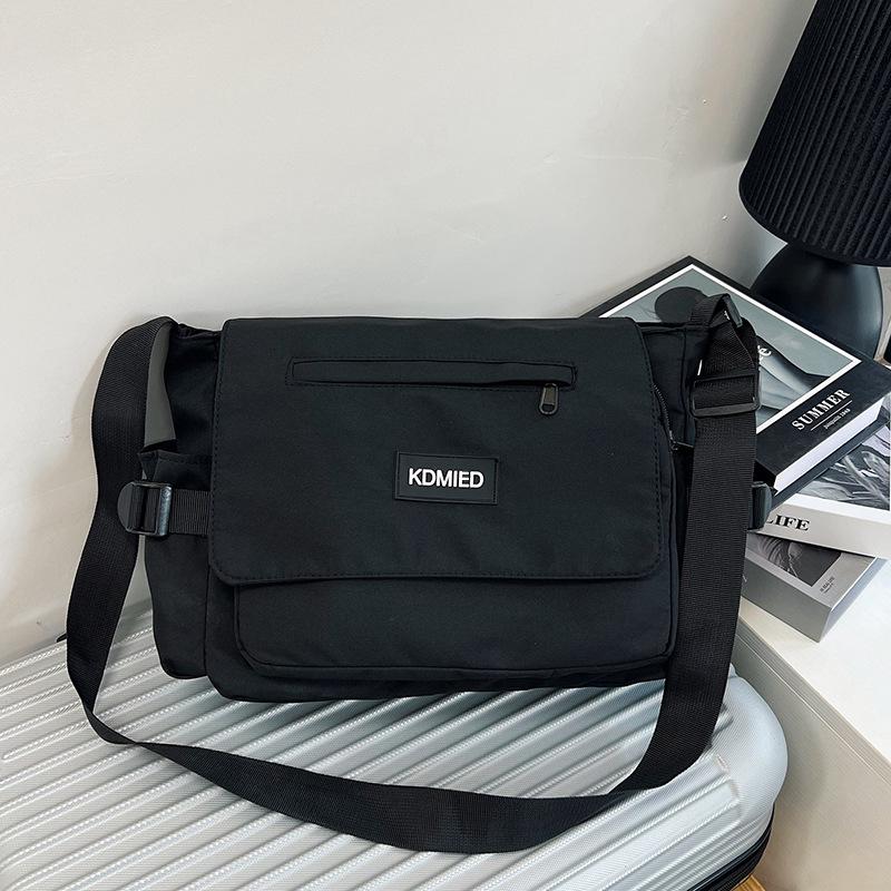 Crossbody bag women's Harajuku tooling style letter shoulder bag retro versatile casual student mailman bag women