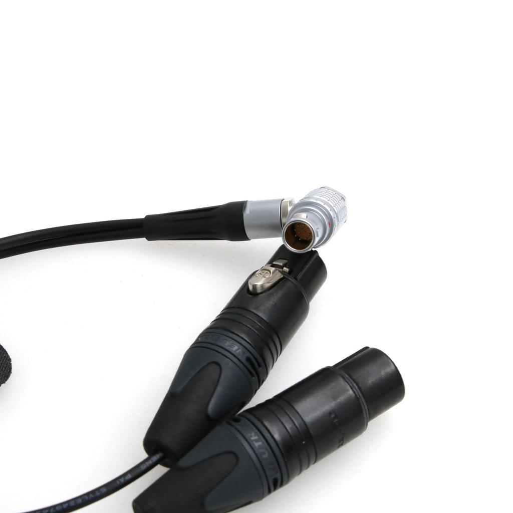 ZBLZGP Audio Breakout Input Cable, 10-pin to Dual 3-pin XLR Female, for Atomos Shogun Flame Monitor Recorder (Elbow Plug Cable)