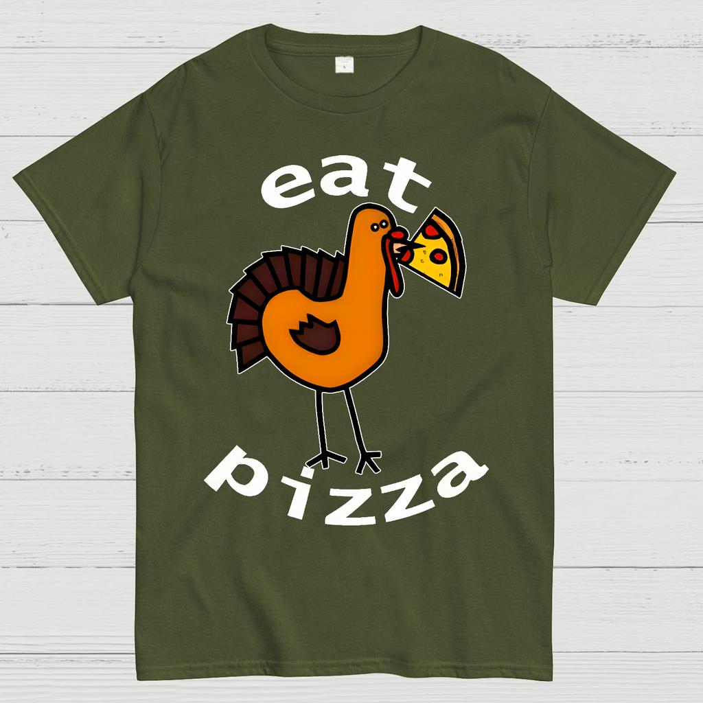 Eat Pizza Funny Cotton Summer Casual Cool Loose T-Shirt