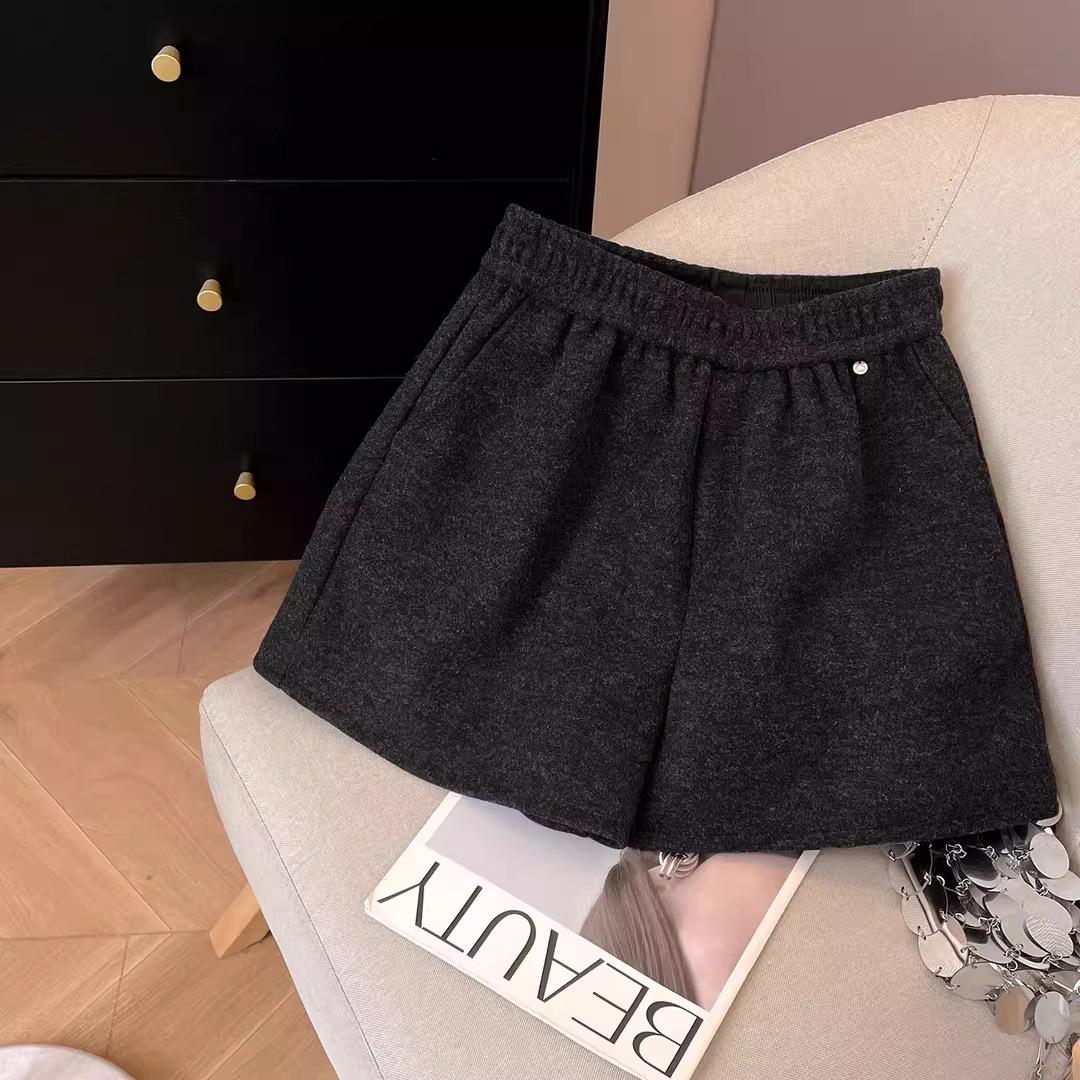 

Women s High-Waisted Woolen A-Line Shorts - Spring Thick, Plus Size, Petite, Loose Fit, Slimming, Versatile Extra Large