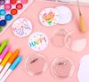 25 Packs Badge Making Kit 3Inch Make Your Own Badges Round Button Badge And 50 Pcs Paper And Awl For Kids Badge Blanks Button De