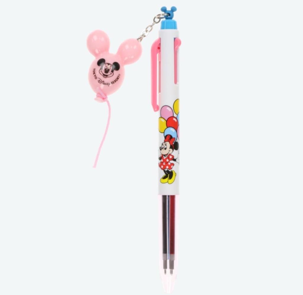 Disney Musse Pigg och Mimmi Kula Kulspetspenna med Ballong Tokyo Disney Resort Exklusiv & 3-färgad Berlock,