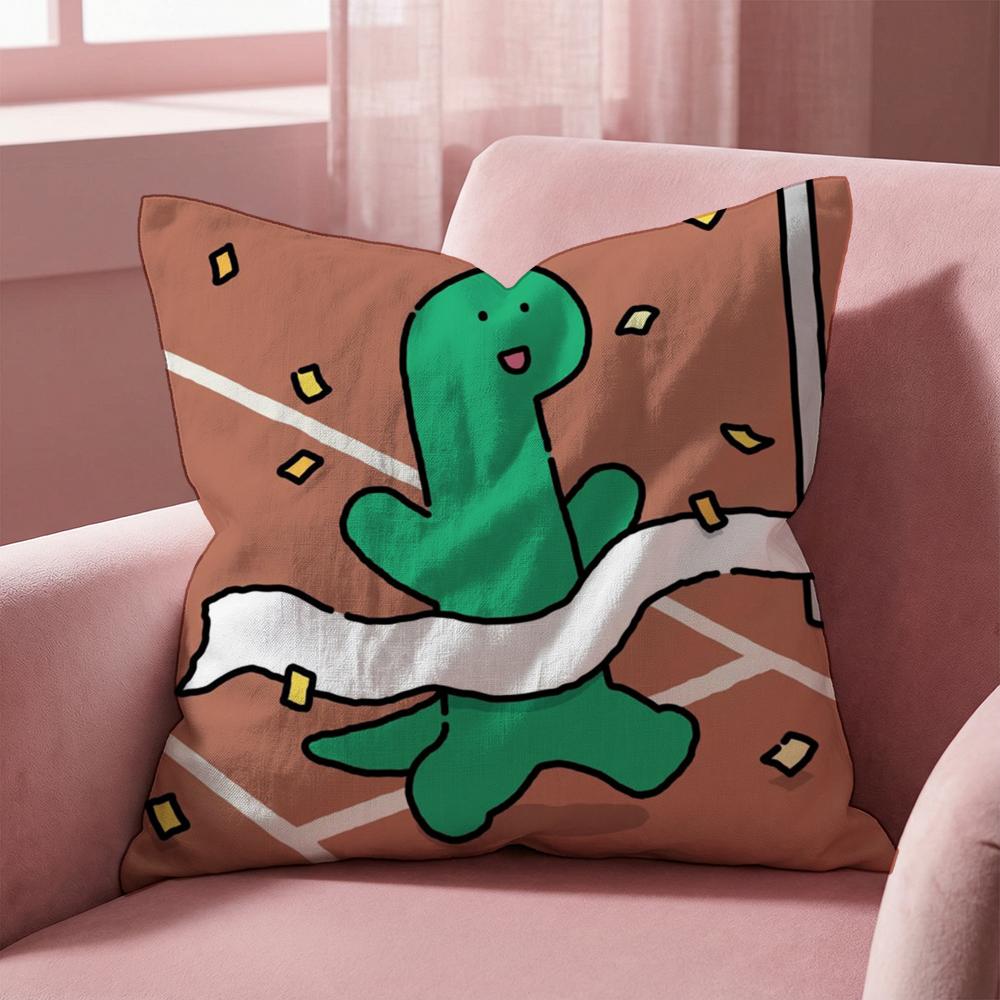 Cartoon Art Joguman Cushion Cover Multi-Scene Pillow Cover for Home & Car - Reversible, Soft & Durable for Daily Use