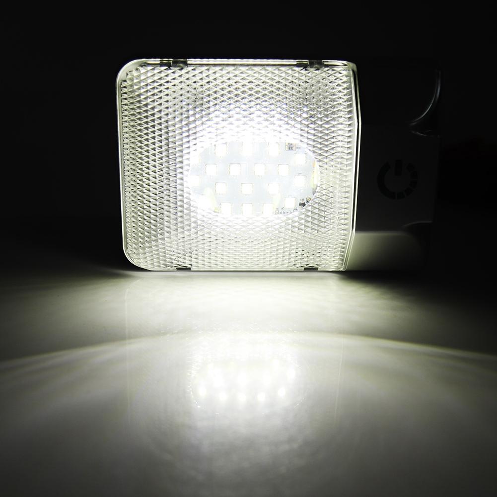 24 LED Boat RV Roof Dome Light With Touch Adjustable Switch White Lamp Ceiling Lighting