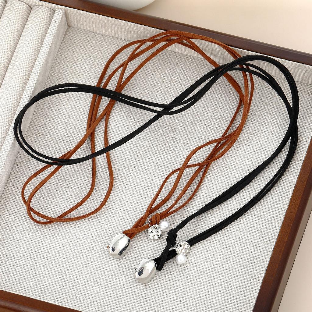Fashion Necklace Double-Layer Wrapped Neck Chain, Retro Simple Choker Collarbone Chain Necklace
