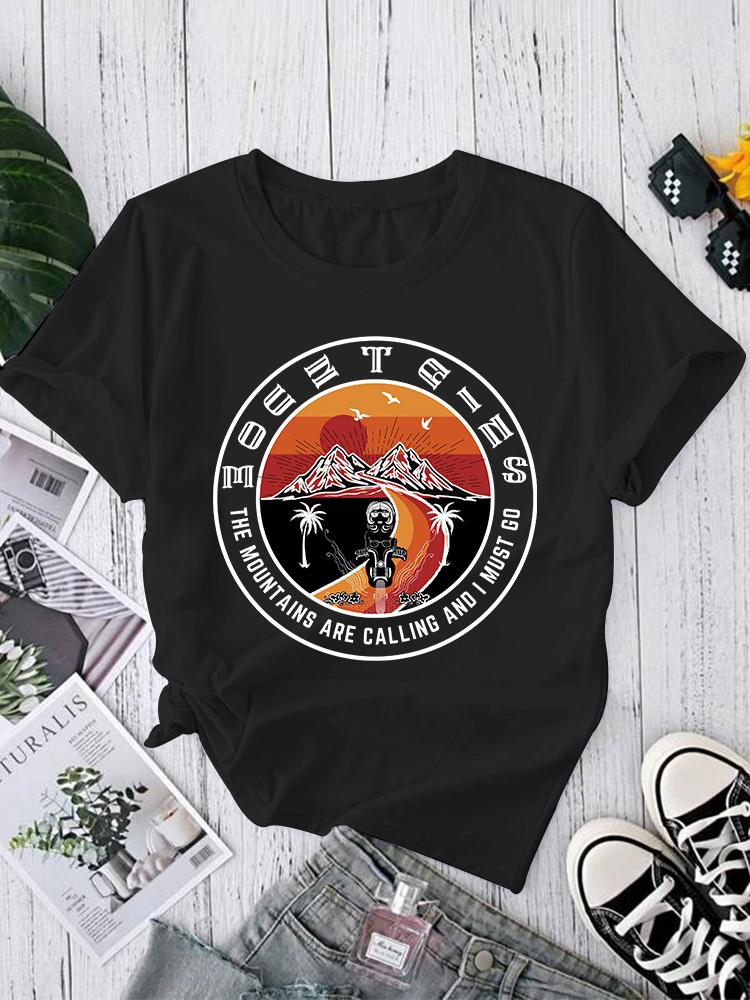 Fashion Printing Cute T-Shirts Women Cartoon Summer Clothing Short Sleeve Tshirts Clothes Graphic Sexy Print Tee T-Shirt Clothes