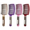 Women Magical Brush Detangler Detangling Boar Bristle Hair Brush Arched Design