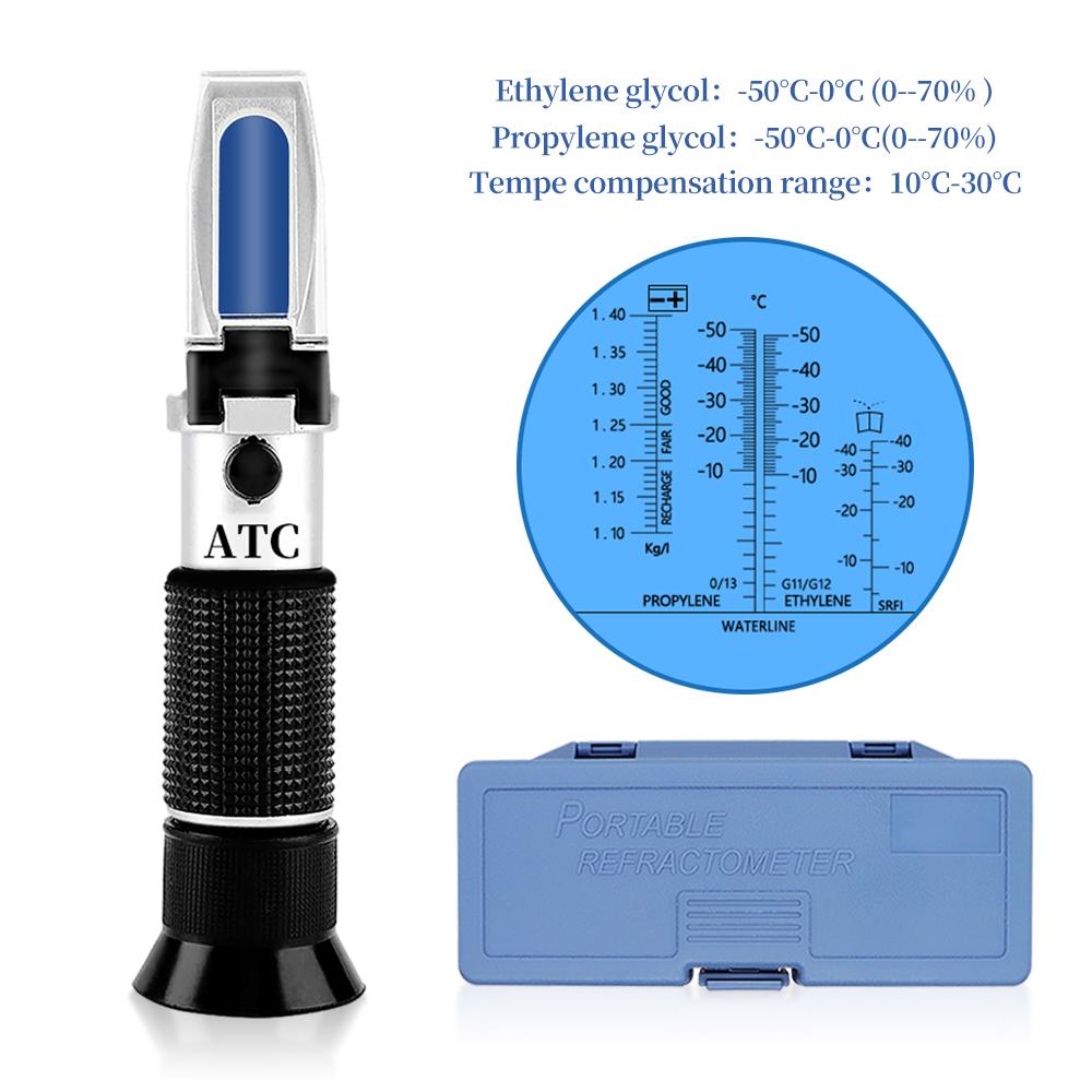 Handheld Car Antifreeze Refractometer 1-1.4 Automotive Battery Engine Coolant Glass Freezing Point Water Tester