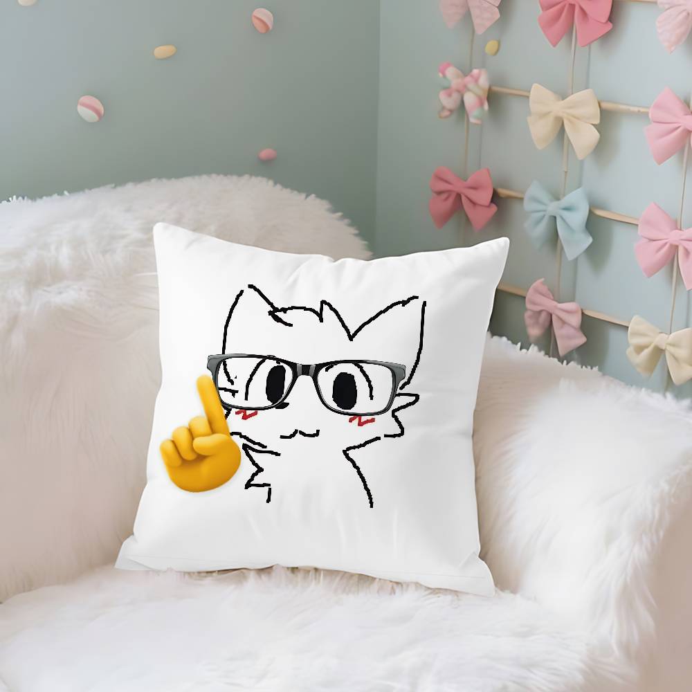 BBoykisser Silly Cat Case Plush Fabric Soft Pillowcase Double Sided Print Cushion Cover Household Gifts