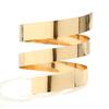 IngeSight.Z Punk Metaal Glad Meervoudig Gelaagd Spiraal Open Manchet Armband Bangle Voor Vrouwen Vintage Gouden Kleur Breed Hand Armband