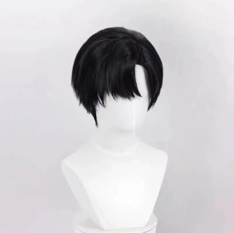 Anime Buitenaards Podium Ivan Cosplay Zwart Verdriet Cosplay Zwarte Pruik Kort Zwart Synthetisch Cos Pruiken Hittebestendig Haar Pruiken Halloween