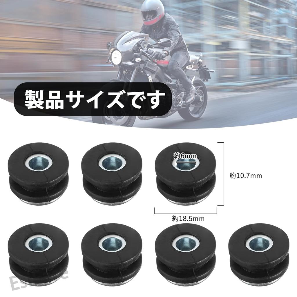 Motorcycle Rubber Grommets Motorcycle Fairing Rubber Grommet Bolts M6 Bike Rubber Mount 10 Pcs