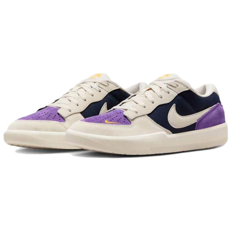 Nike SB Force 58 Comfortable Versatile Durable Breathable Low-Top Skate Shoes Men Sneakers Purple Beige DV5477-403
