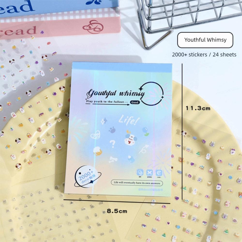 24Pcs/Set No-Repeat Nail Sticker Self Adhesive Soft Embossed Cartoon Stickers Multifunction Decal Nail Art Sticker
