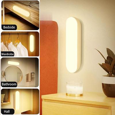 LED PIR Bewegungssensor Licht Kabellos USB Aufladbare Magnetische LED Nachtlicht Lampe Für Treppenhaus Gang Kleiderschrank Babypflege Schlafzimmer Licht