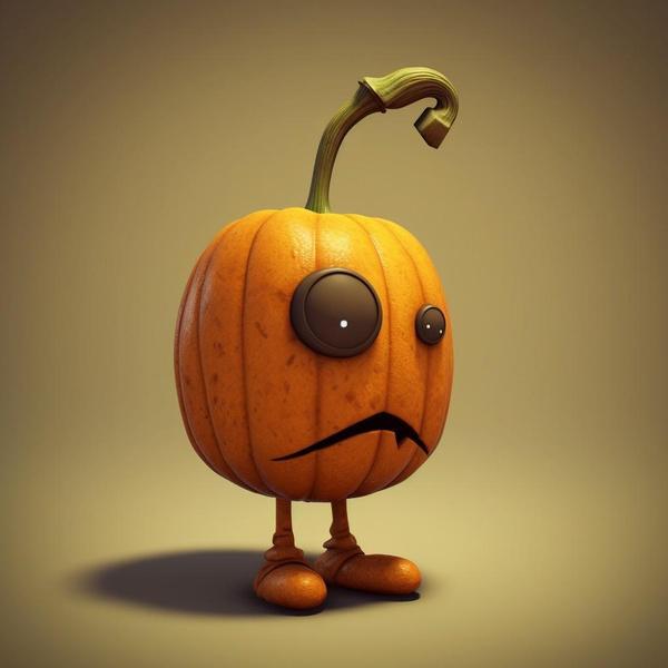 Pumpkin Sprite Decoration, Resin, about 14cm
