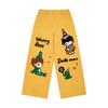 American Retro Cartoon Dinosaur Embroidery Pants Loose Straight Leg Trousers Men Women