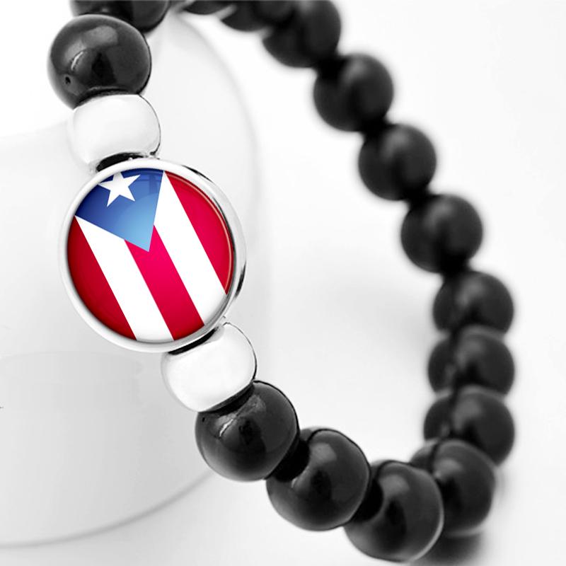 287 Länder Nationalflagge Druckknopf Elastisches Band Perlen Länderflagge Unabhängigkeitstag Perlen Schmuck Perlenarmband